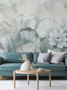 Satin Flowers Z66874 Beyaz Lotus Duvar Paneli