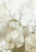 Satin Flowers Z66875 Beige Lotus Wandpaneele