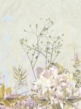 Satin Flowers Z66879 Pastel Flower Garden Wall Panel