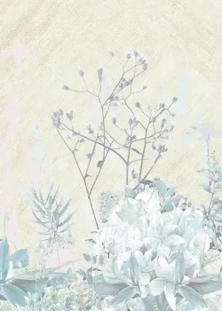 Satin Flowers Z66880 Panneau Mural Fleurs Bleues Pastel