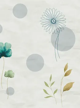 Satin Flowers Z66885 Pastel Çiçekli Modern Duvar Paneli