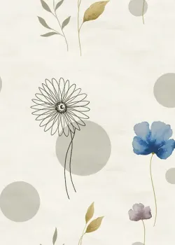 Satin Flowers Z66886 Renkli Çiçekli Modern Duvar Paneli