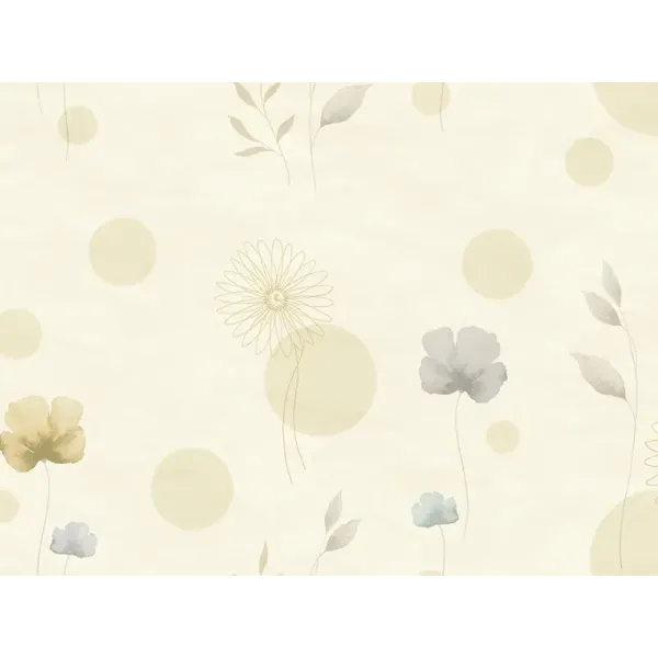 Zambaiti Parati Z66887 Pastel Neutral Floral Wall Panel