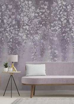 Satin Flowers Z66895 Rosa Pastell Herabhängende Blumen Paneele