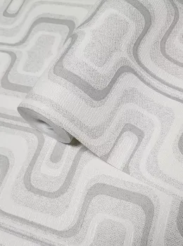 Savana Z77522 Papier peint gris clair blanc cassé effet tissu 3D