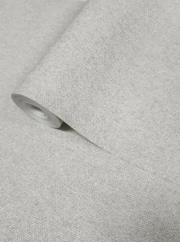Savana Z77524 Papier peint gris clair épais effet tissu uni
