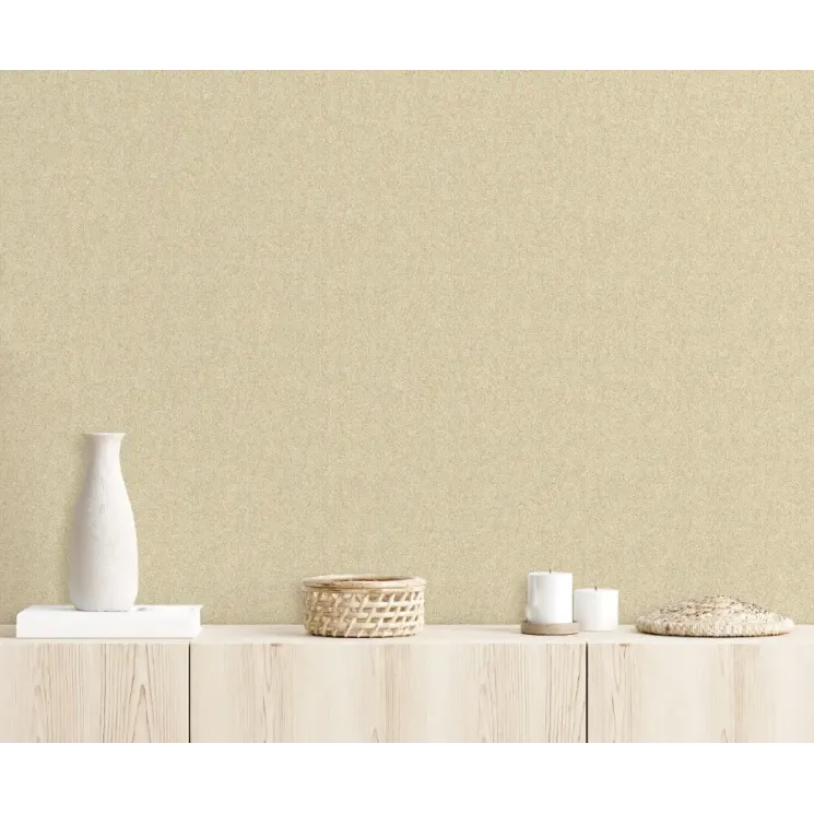 Savana Z77521 Olive Beige Cream Fabric Textured Plain Wallpaper