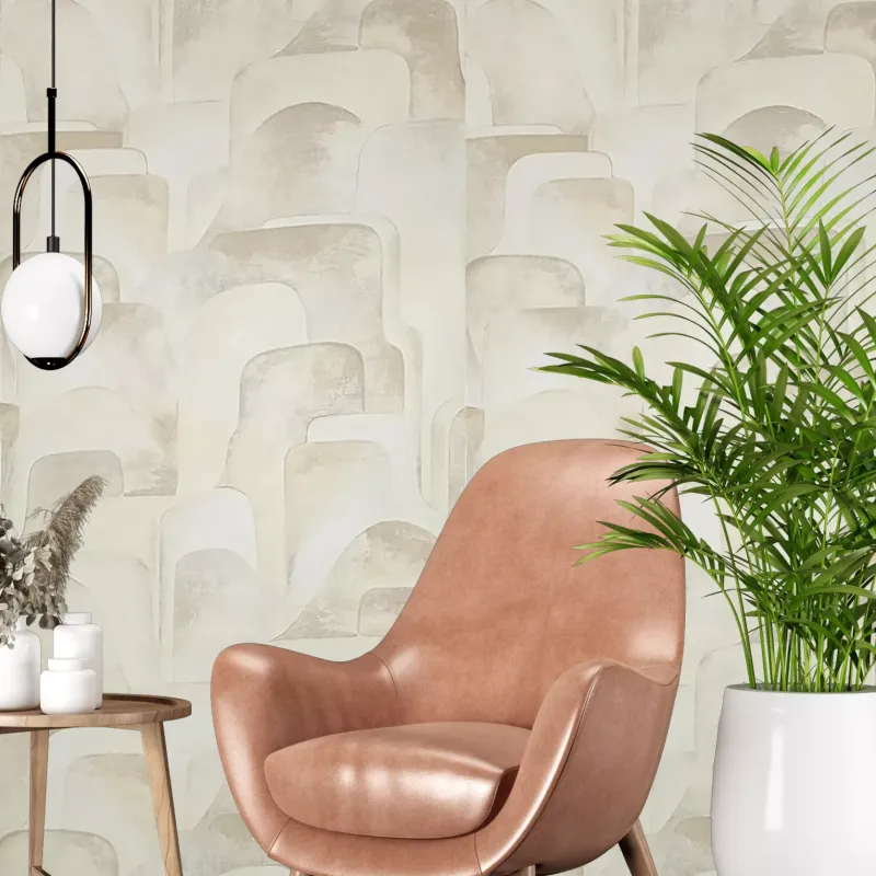 Savana Z77540 Tapete in Betonoptik Beige Gelblich Patiniert