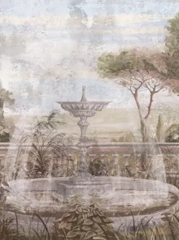 Savana Z77575 Boboli Kahve Pembe Bahçe Paneli