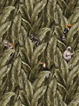 Savana Z77595 Panneau Mural Tropical Savana avec Singes