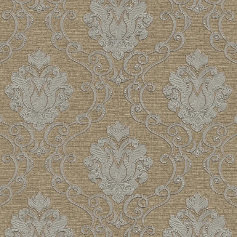 Tradizione Italiana Z21724 – Papier peint damassé brun et beige