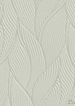 Trussardi 7 Z18907, Embossed Leaf Pattern Light Grey Wallpaper, 7m²
