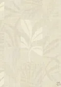 Trussardi 7 Z18917, Jutestruktur Hellbeige Tropisches Blattmuster Tapete, 7m²