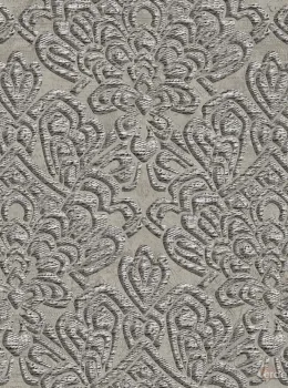 Trussardi 7 Z18935, Kabartmalı Gri Damask Desenli Duvar Kağıdı, 7m²