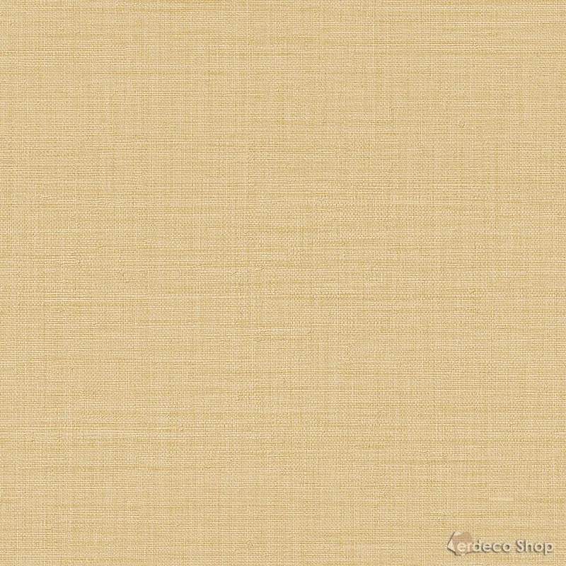 Échantillon de papier peint intissé uni, beige clair, texture fine lin ou paille