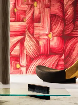 Trussardi 7 Z18987 Panneau Mural Motif Abstrait Gris Clair 9m²