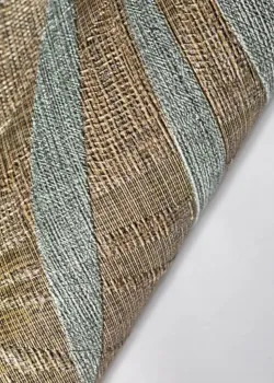 Trussardi 7 Z18913, Jute Textured Tropical Leaf Pattern Wallpaper, 7m²