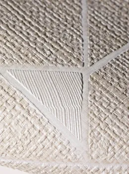 Trussardi 7 Z18943, Soyut Geometrik Desenli Açık Bej Duvar Kağıdı, 7m²