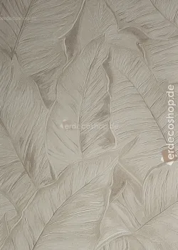 Trussardi 8 Z30303, Beige Tapete mit Großem Blättermuster, 7m²