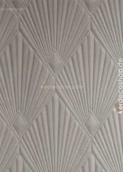 Trussardi 8 Z30312, Krem Kabartmalı Yelpaze Desenli Duvar Kağıdı, 7m²