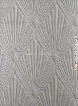 Trussardi 8 Z30317, Cremefarbene Tapete mit Fächerprägung, 7m²