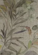 Trussardi 8 Z30338, Papier Peint Floral Tropical Fond Marron, 7m²