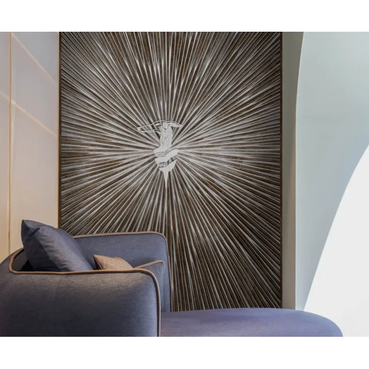 Trussardi Z30360 Coffee Infinity wall panel: Coffee tones, ray pattern creating an infinity effect.