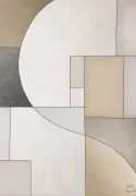 Trussardi 8 Z30377, Geometrik Sanat Duvar Kağıdı Paneli, 9m²