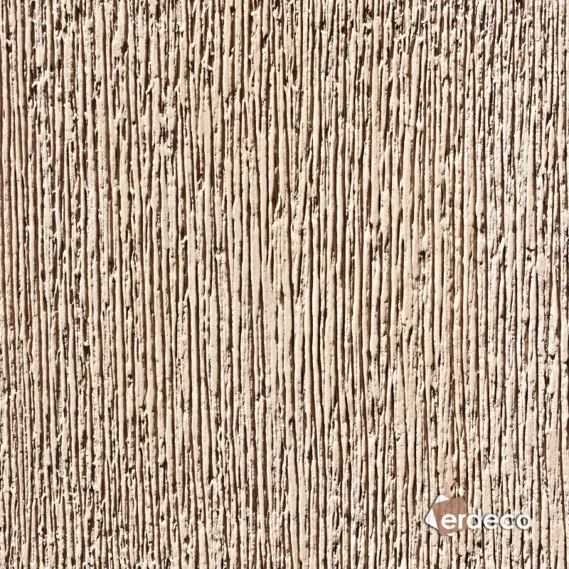 Decorative wall design E114 in light beige tones with prominent vertical line textures.