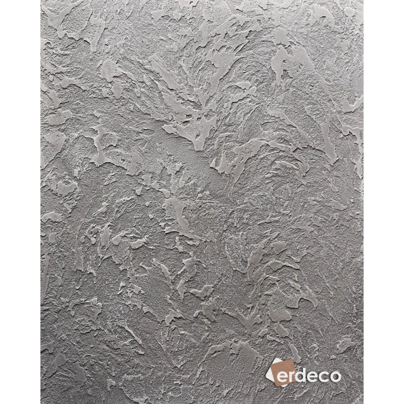 Design mural décoratif E115 de couleur grise avec une texture de pierre ardoise naturelle et des détails de surface prononcés.