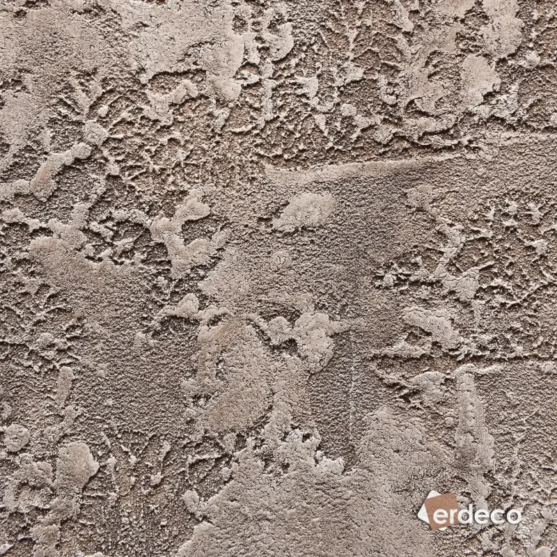 Dekorative Wandgestaltung E119 in Latetönen, mit antikem Aussehen, unregelmäßiger und erhabener Textur.
