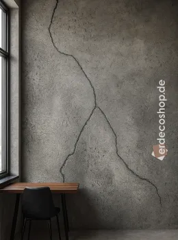 Eskitme Gri Çatlak Beton Efektli Duvar Tasarımı m², E110