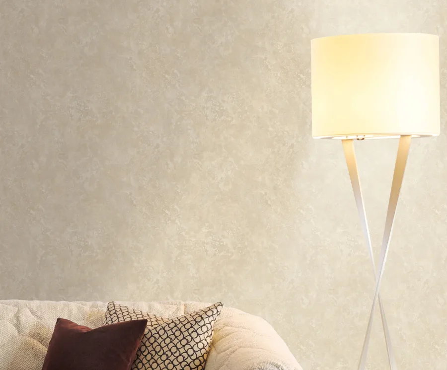 Warm concrete texture meets elegance in this sleek, architectural wallpaper design.